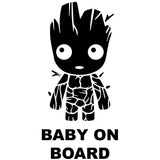 Baby Groot on Board Window Sticker