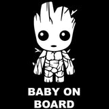 Baby Groot on Board Window Sticker